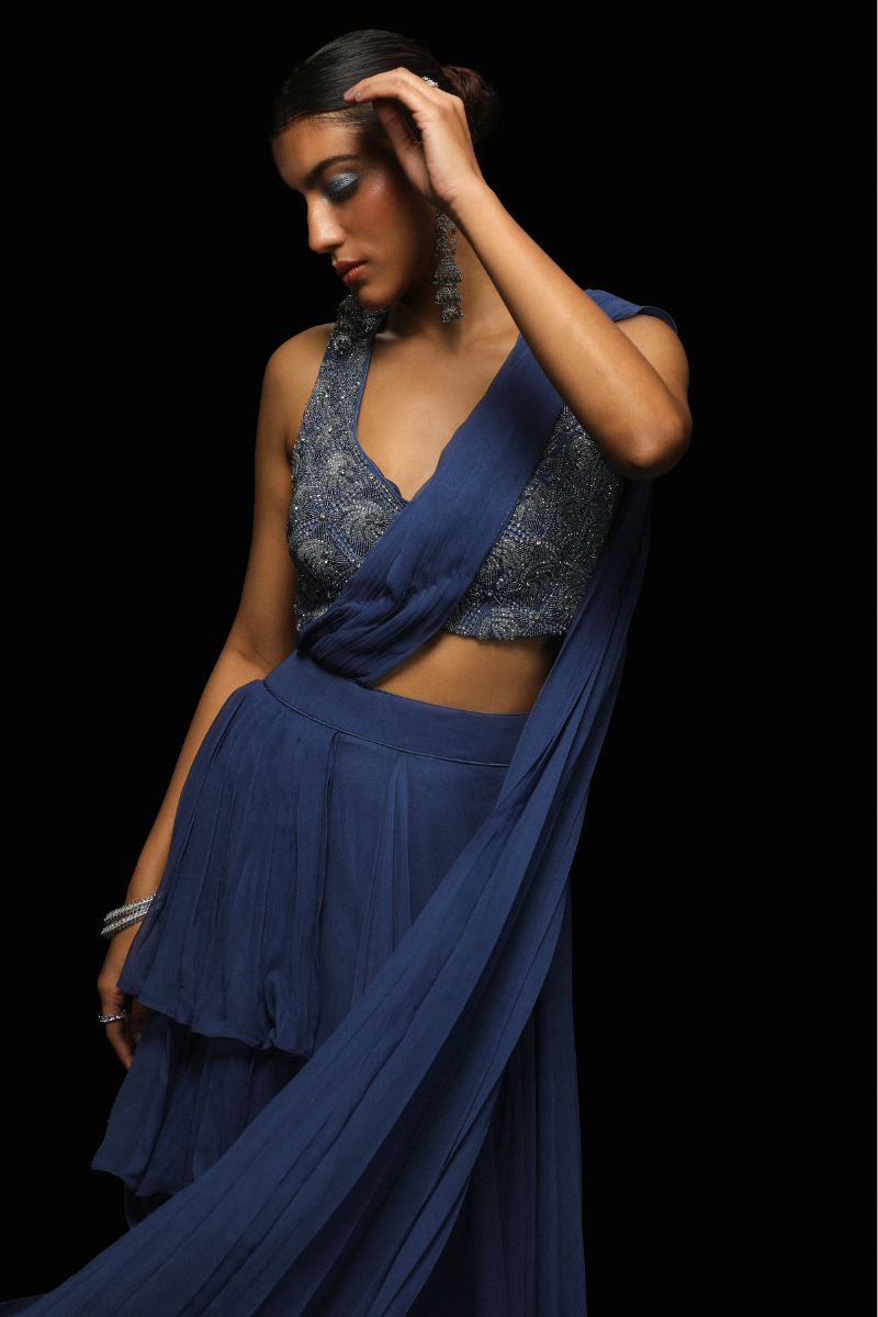 Nocturne Saree