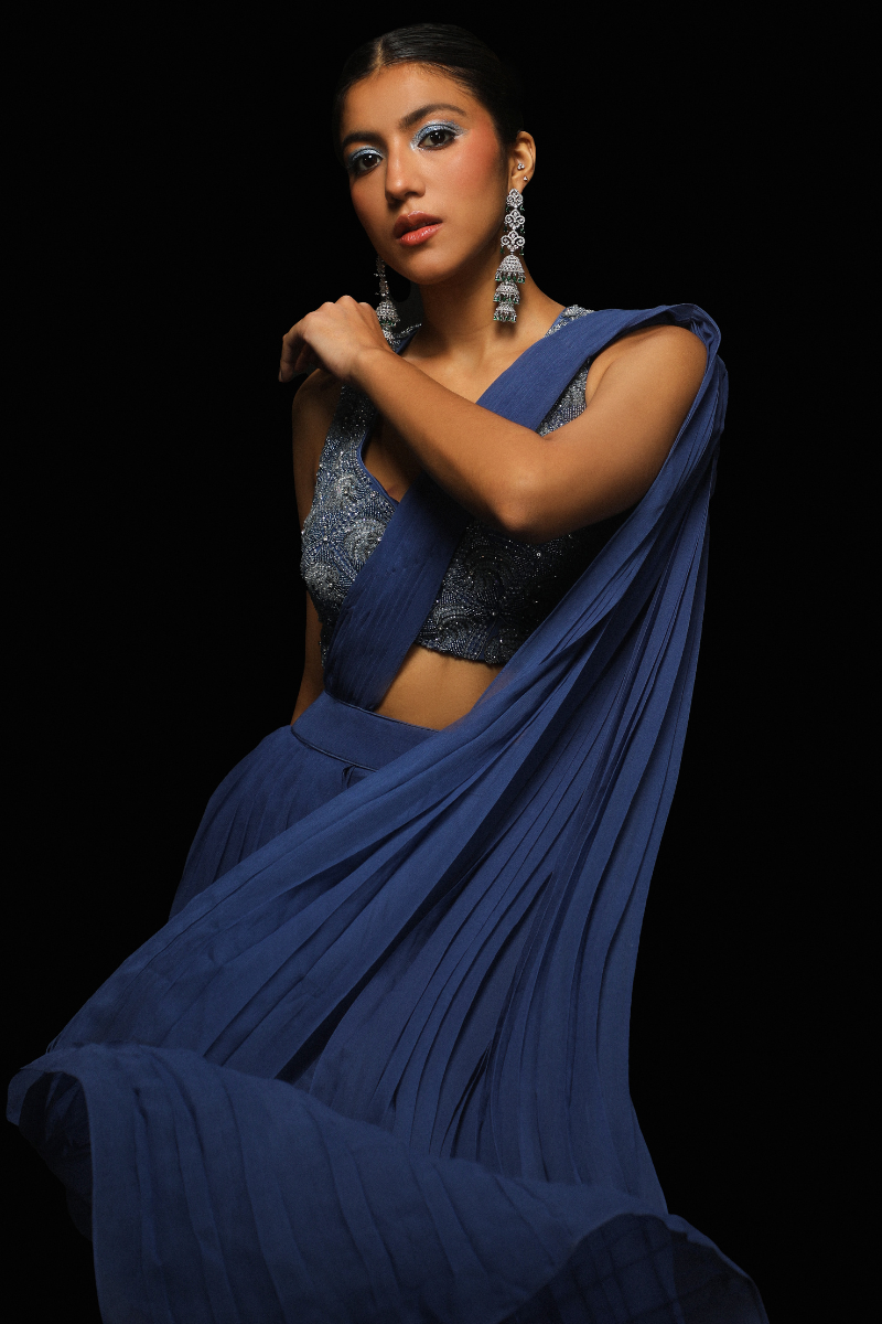 Nocturne Saree
