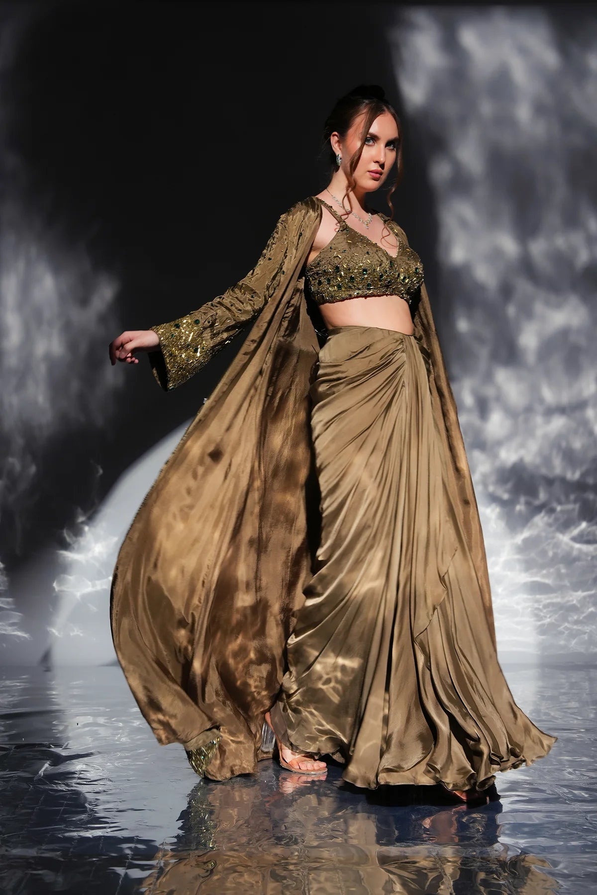 Aurora Drape skirt Jacket