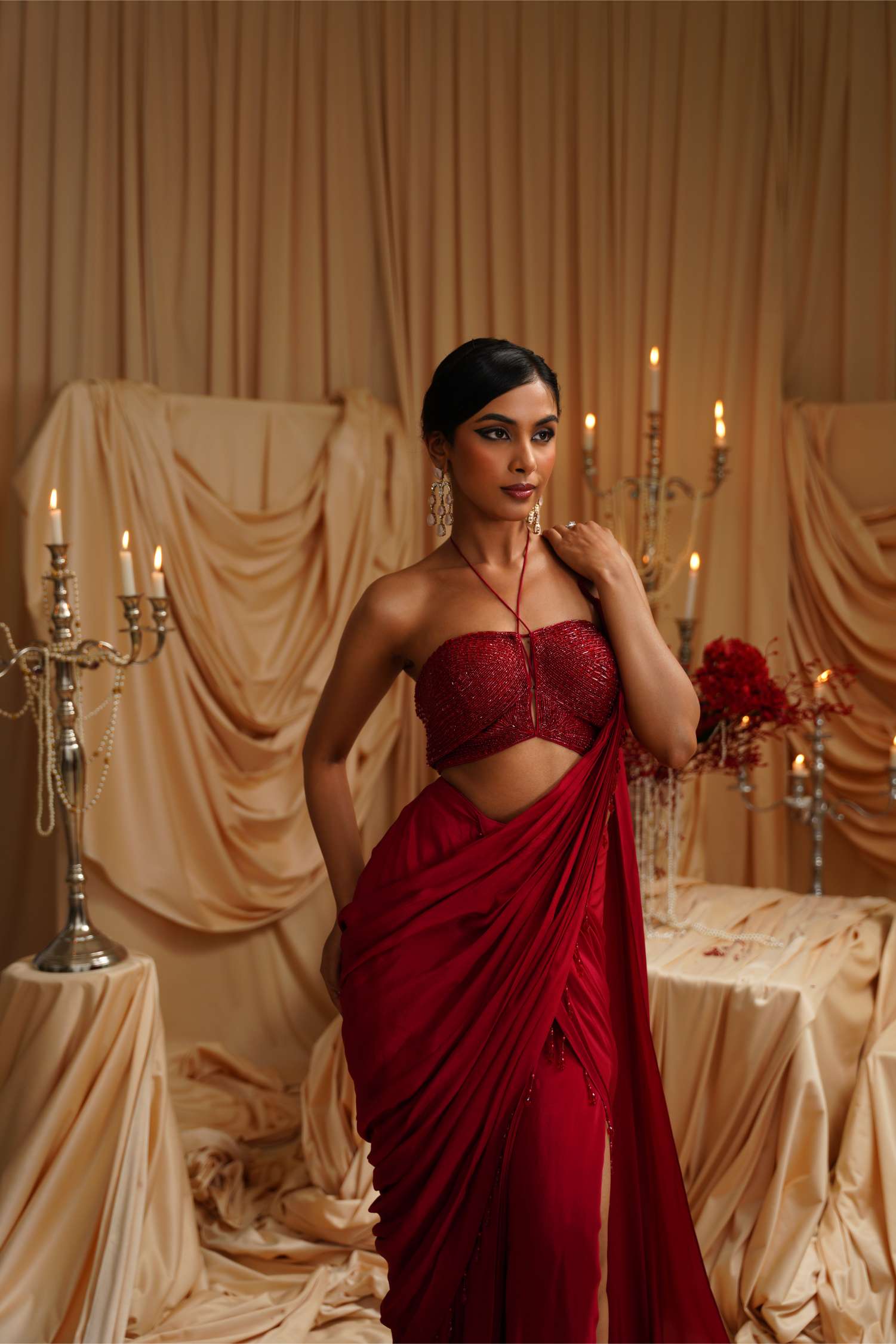 Cloe Drape Saree set