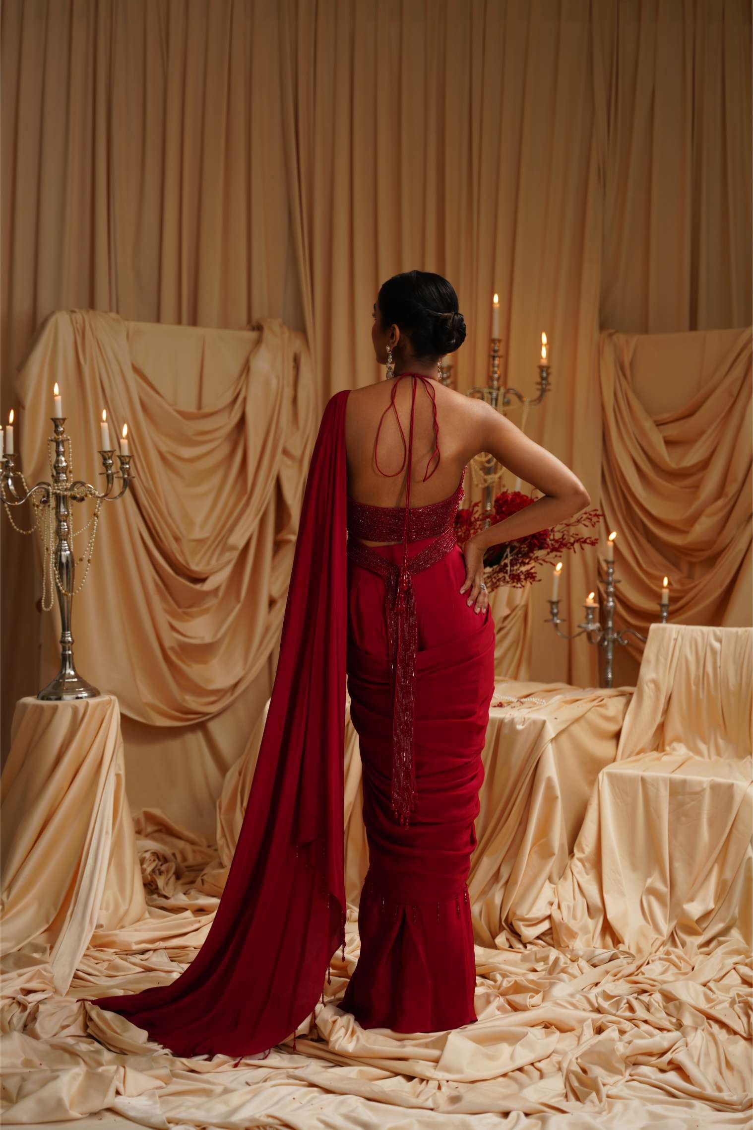 Cloe Drape Saree set