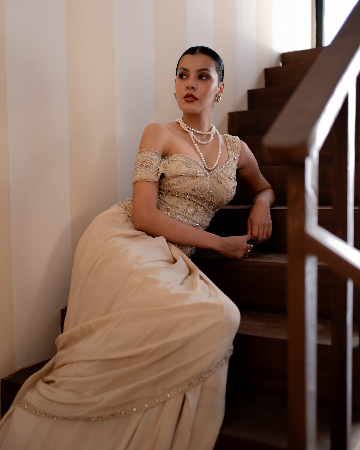 Gilded Petal Drape Saree