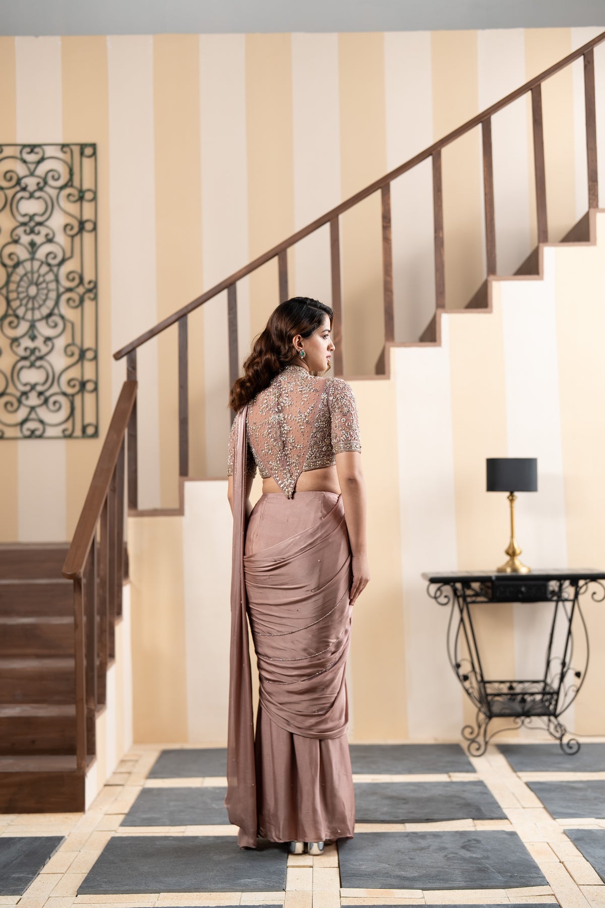 Mauve Hyacinth Drape Saree