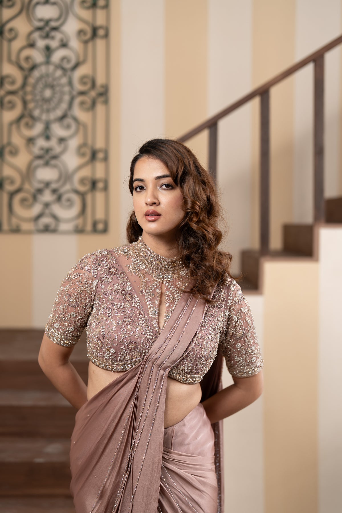 Mauve Hyacinth Drape Saree