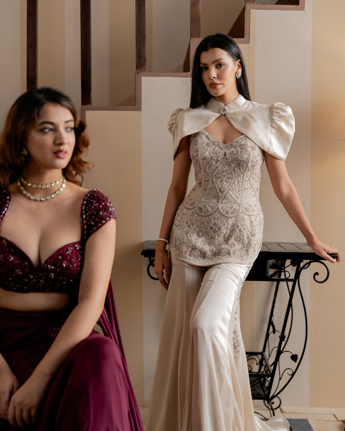 Lily Bell Peplum Sharara Set