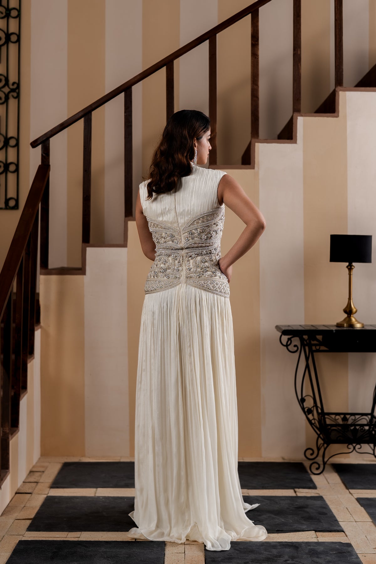 Moonlit Conservatory Ruched Gown