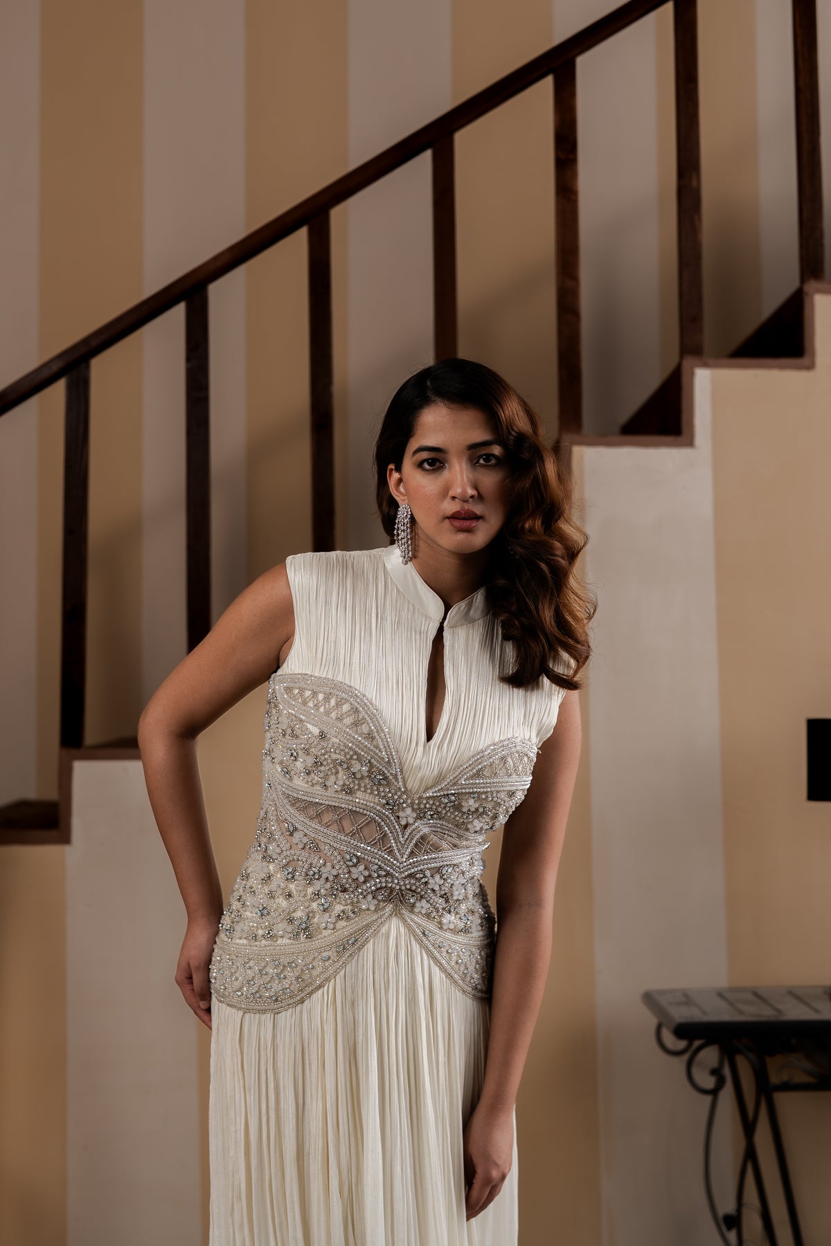 Moonlit Conservatory Ruched Gown