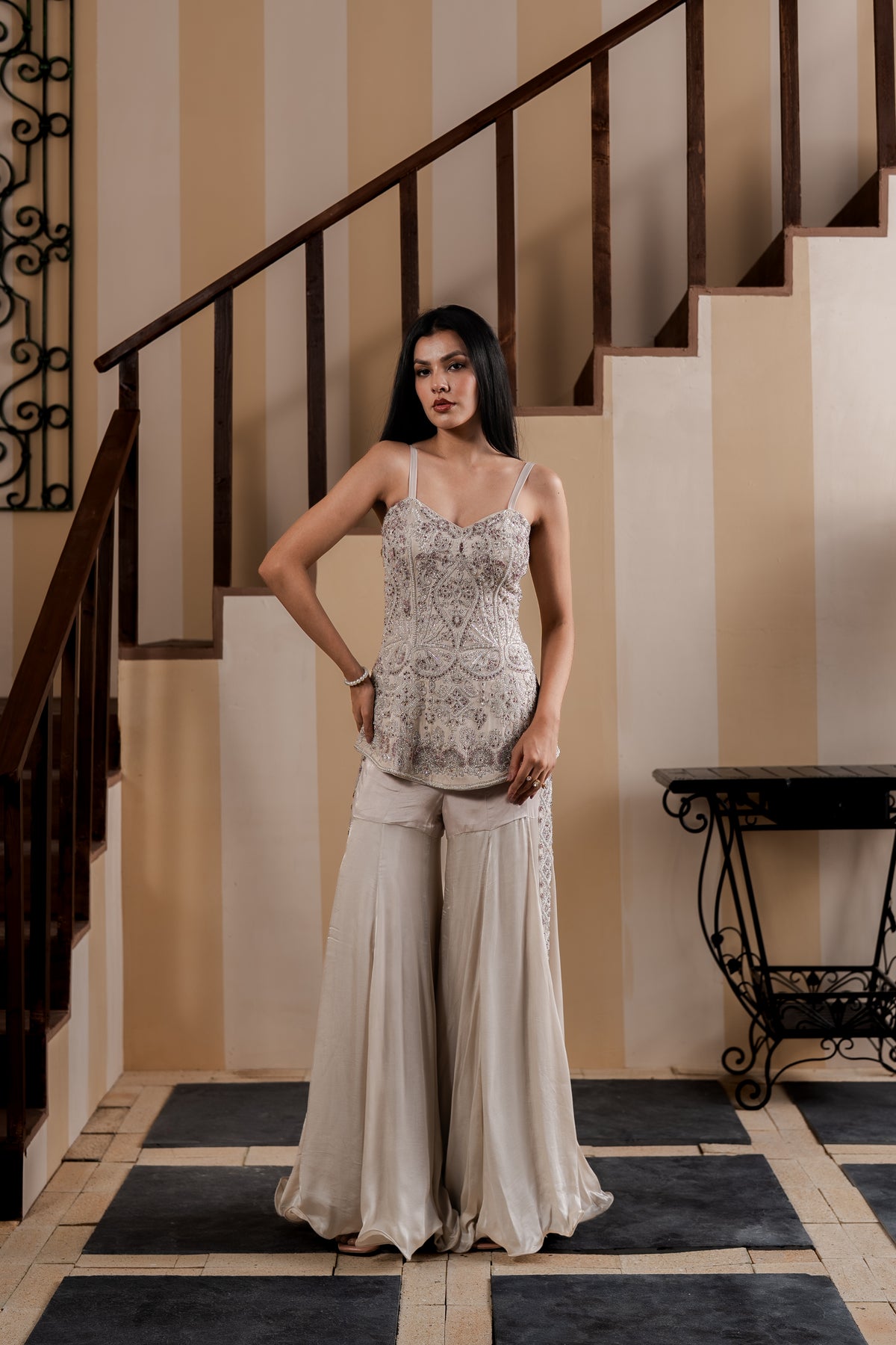 Lily Bell Peplum Sharara Set