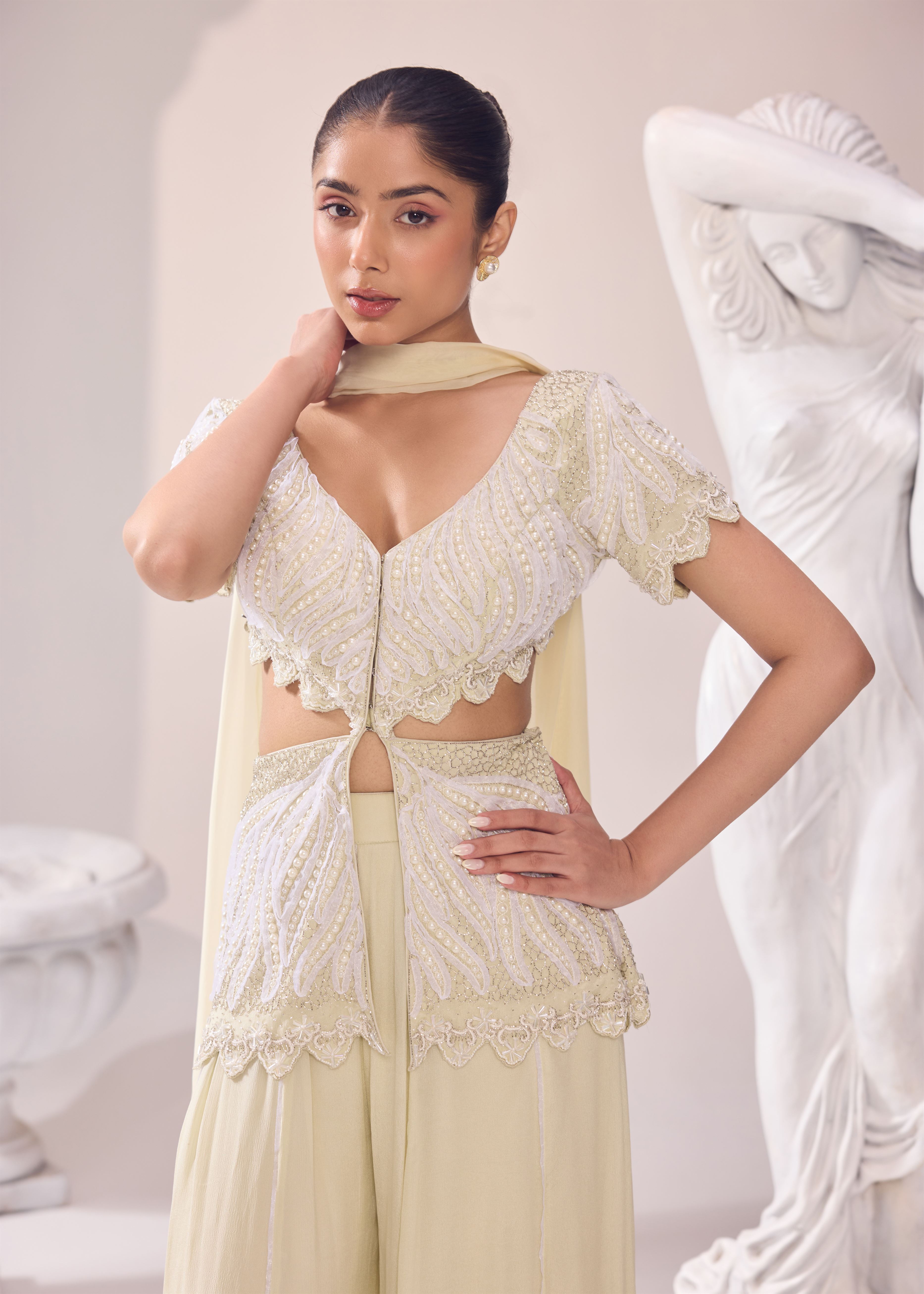 Yashika Khatri in Olivia Peplum Sharara set