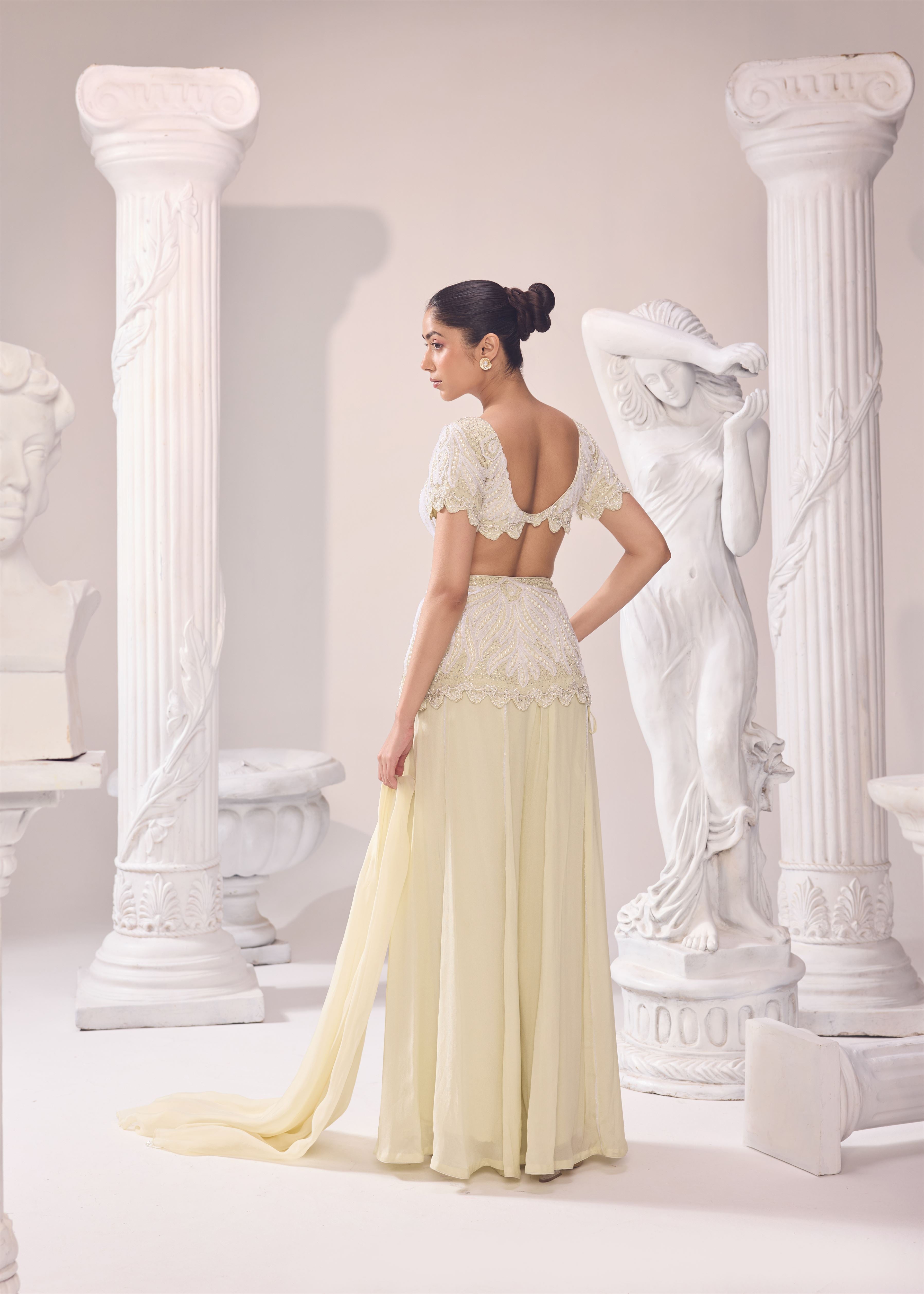 Yashika Khatri in Olivia Peplum Sharara set