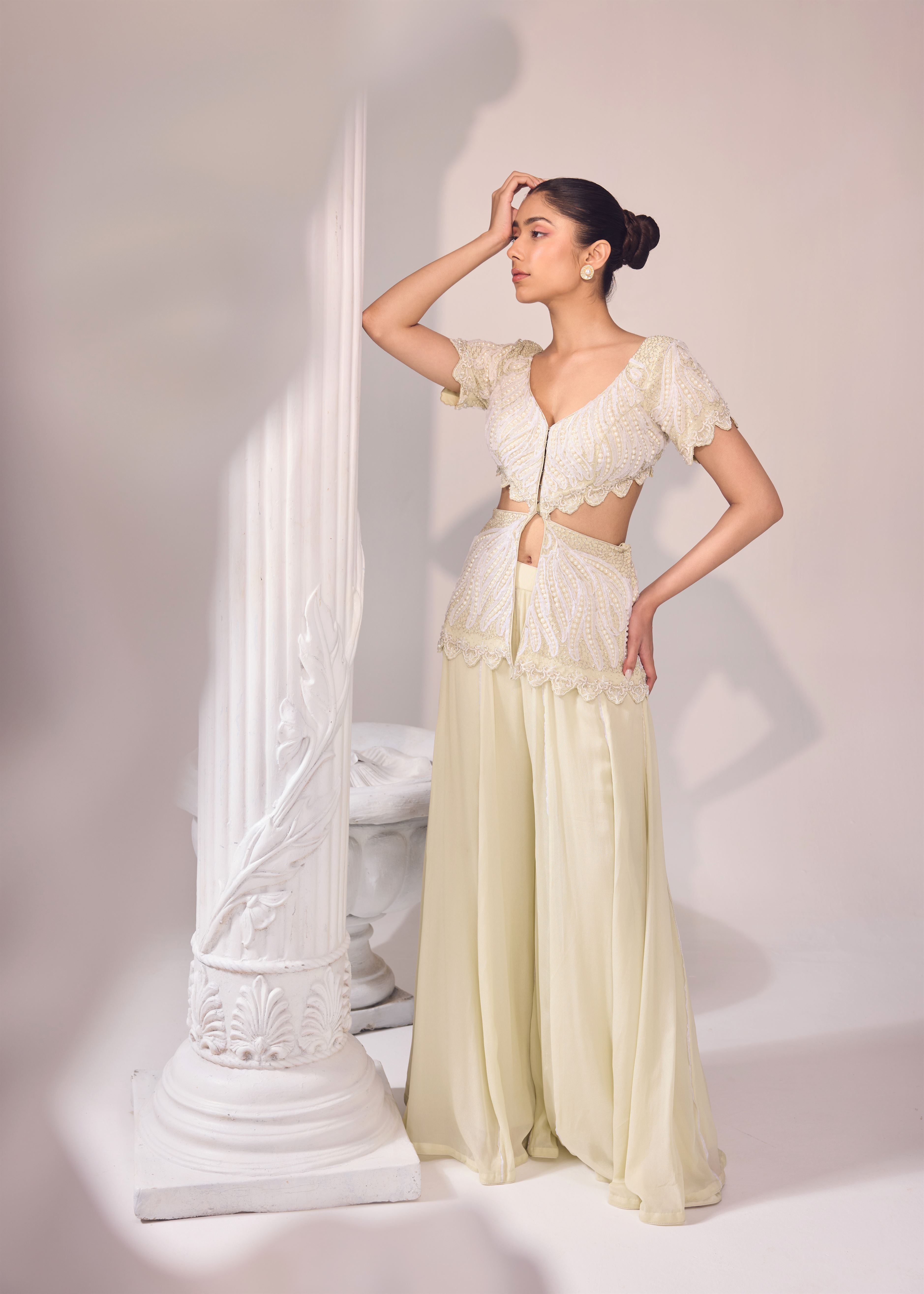 Yashika Khatri in Olivia Peplum Sharara set