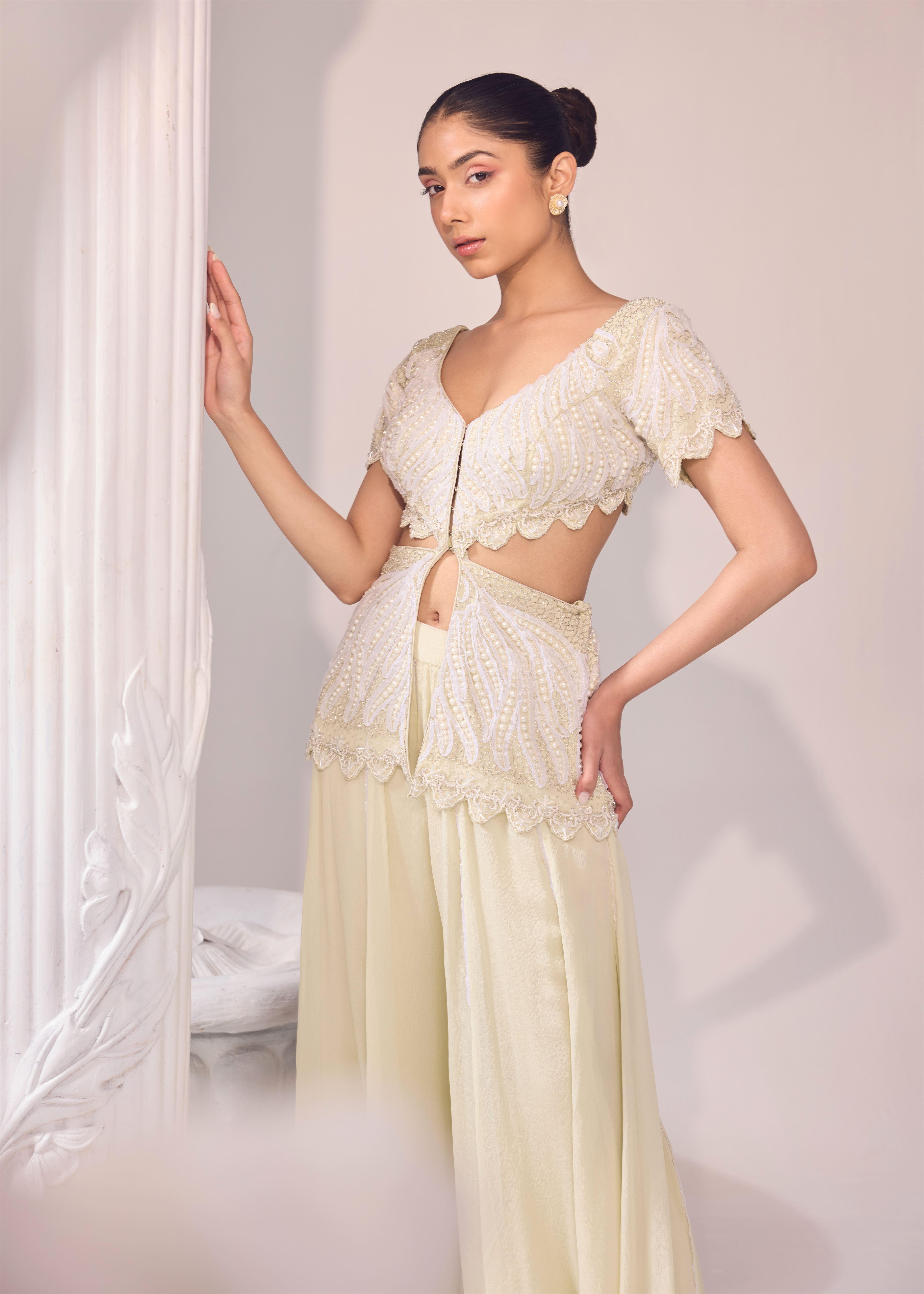 Yashika Khatri in Olivia Peplum Sharara set