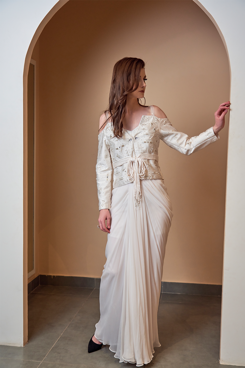 Jacket for off the 2025 shoulder dress