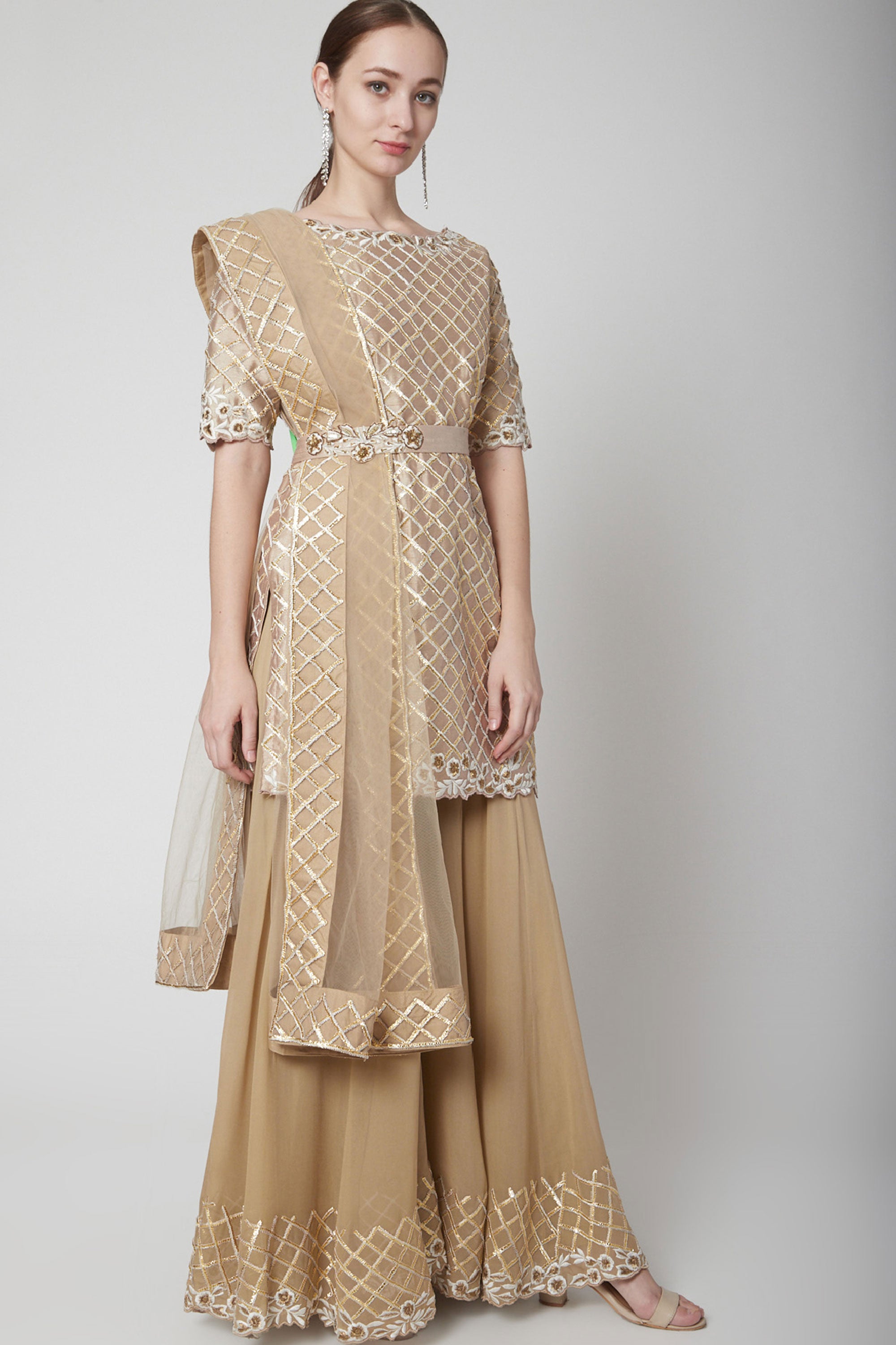 Nude Sharara Suit