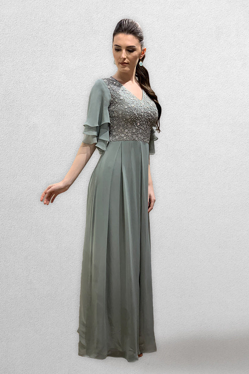 Pastel Grey Shift Gown