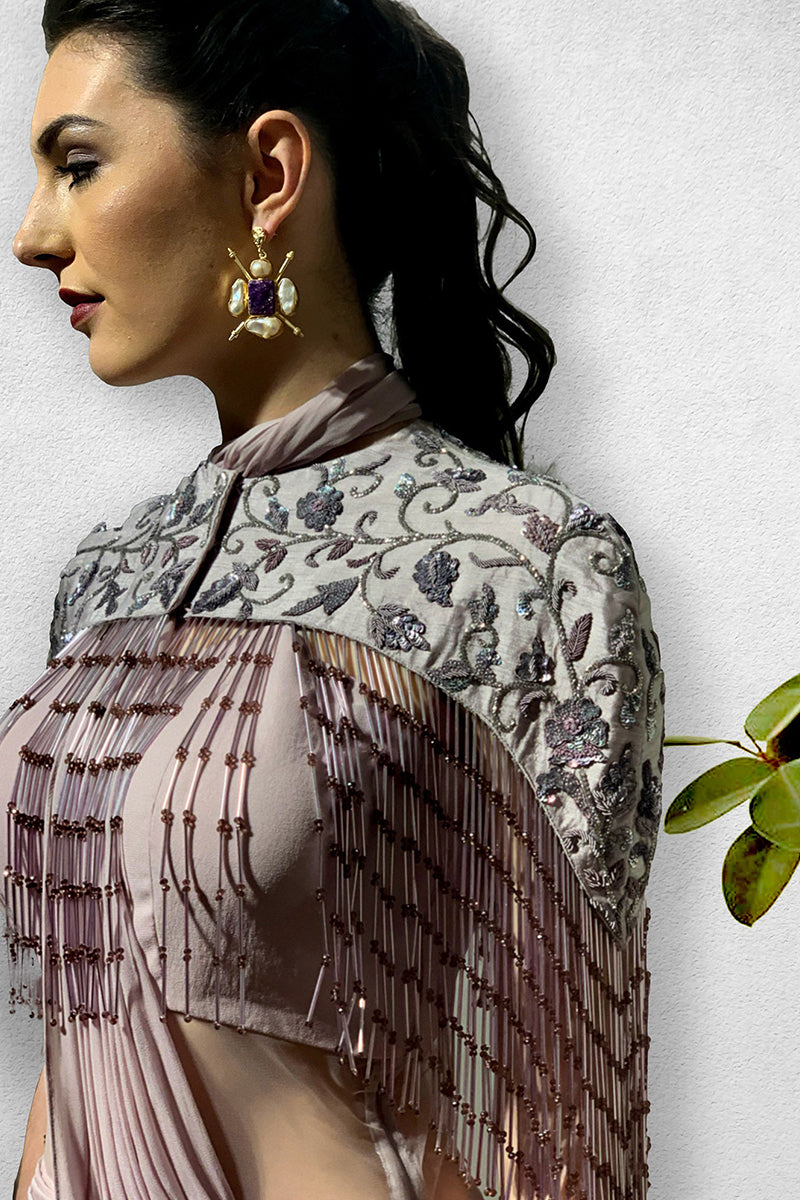 Violet Pre Stitched  Drape Saree