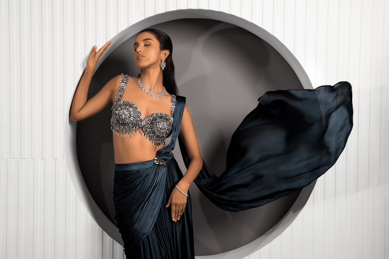 Orvana Ghai  In Jade Saree