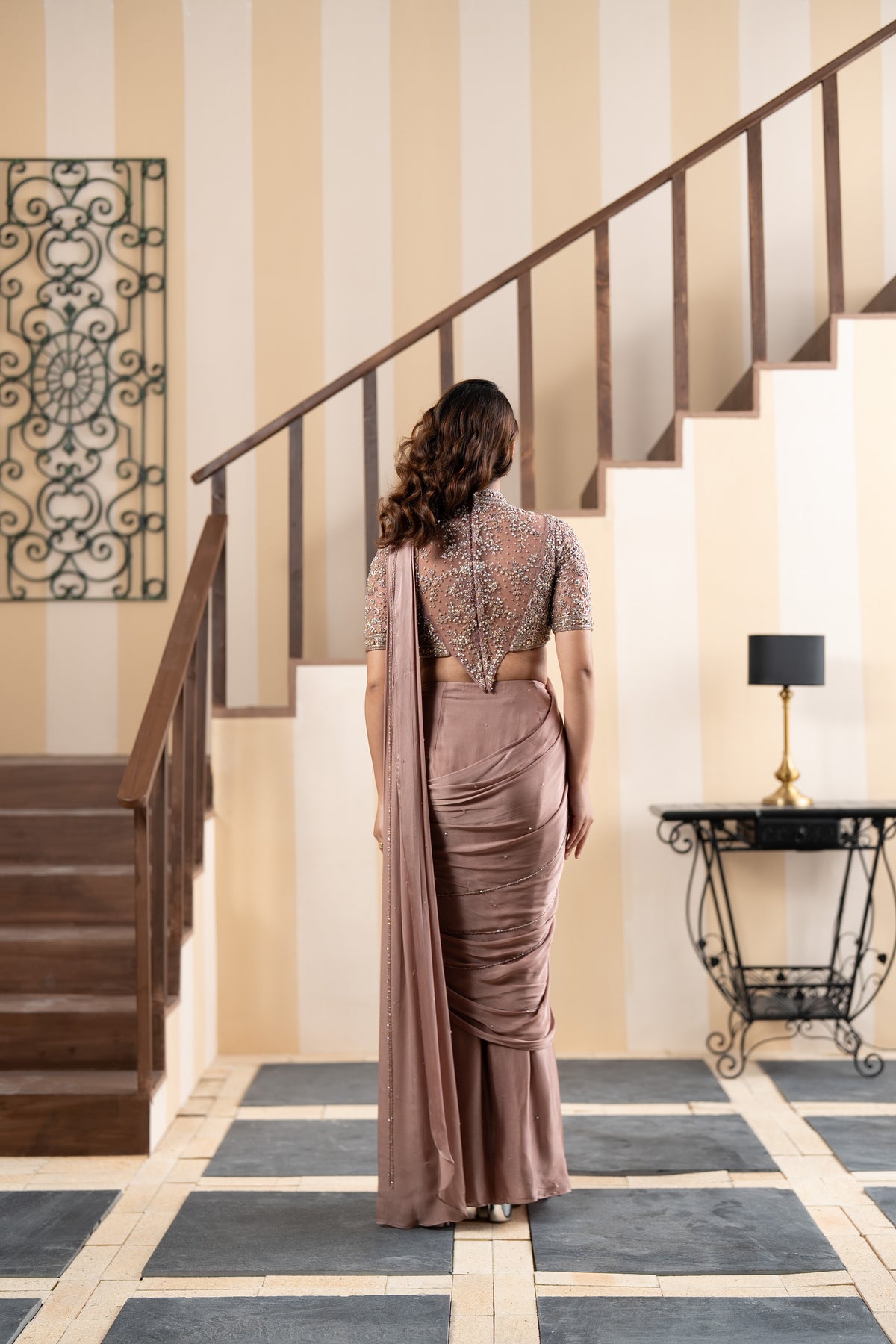 Mauve Hyacinth Drape Saree