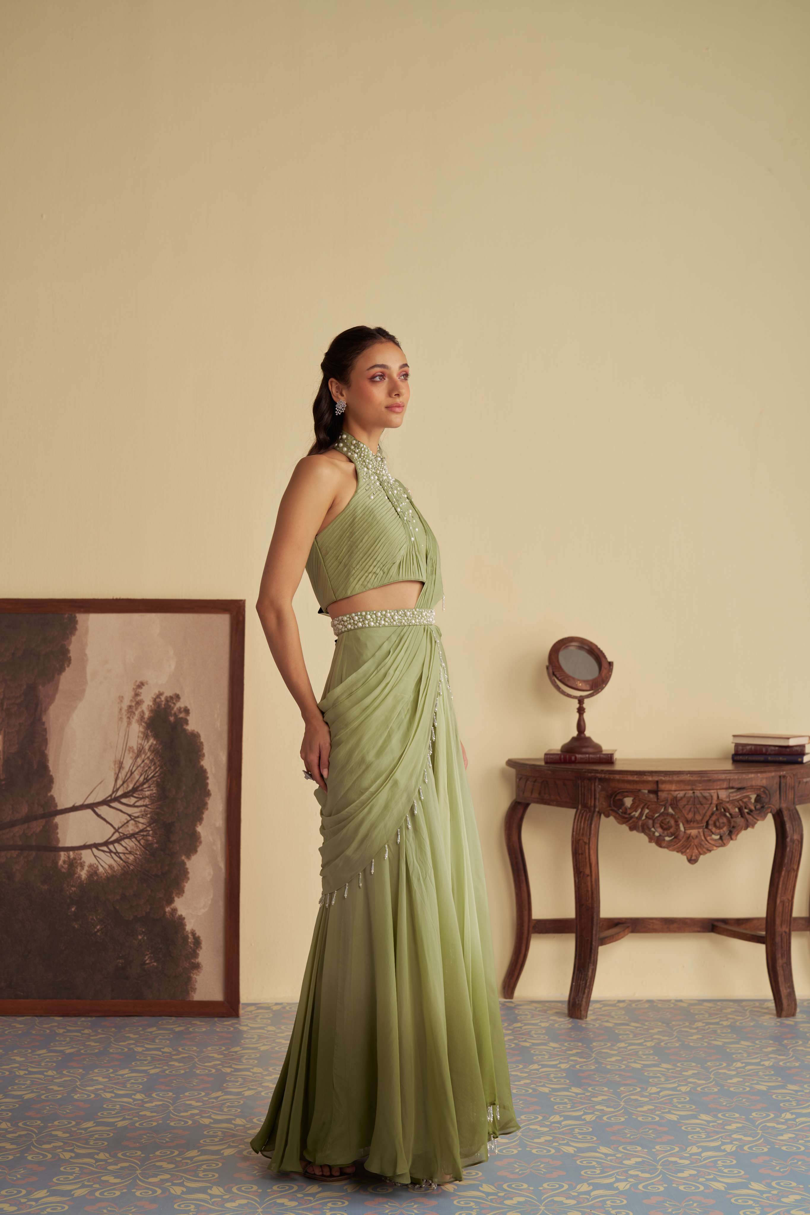 The Ivy Veil saree set