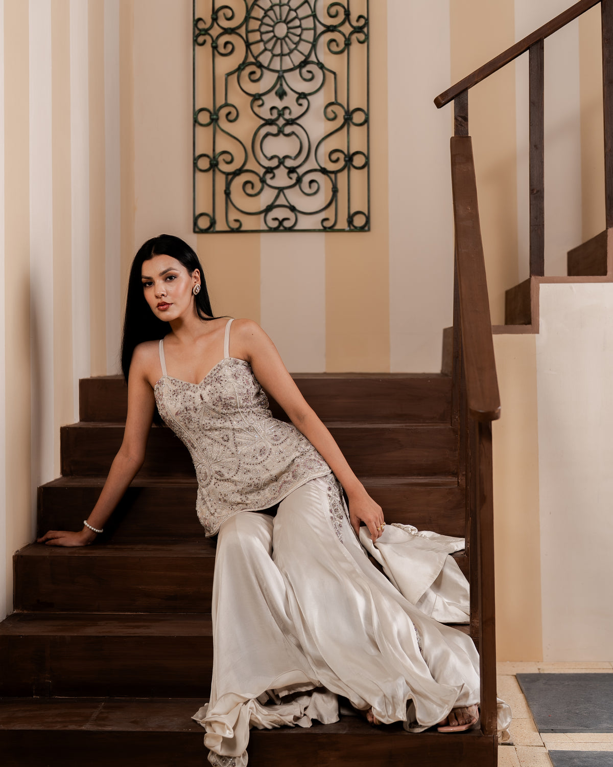 Lily Bell Peplum Sharara Set