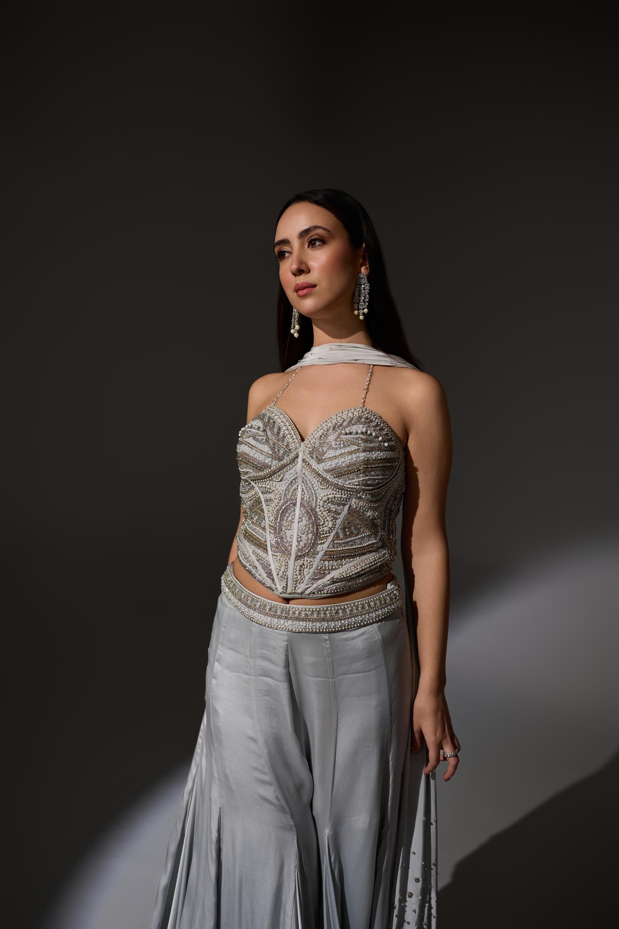 Agnes Corset Sharara set