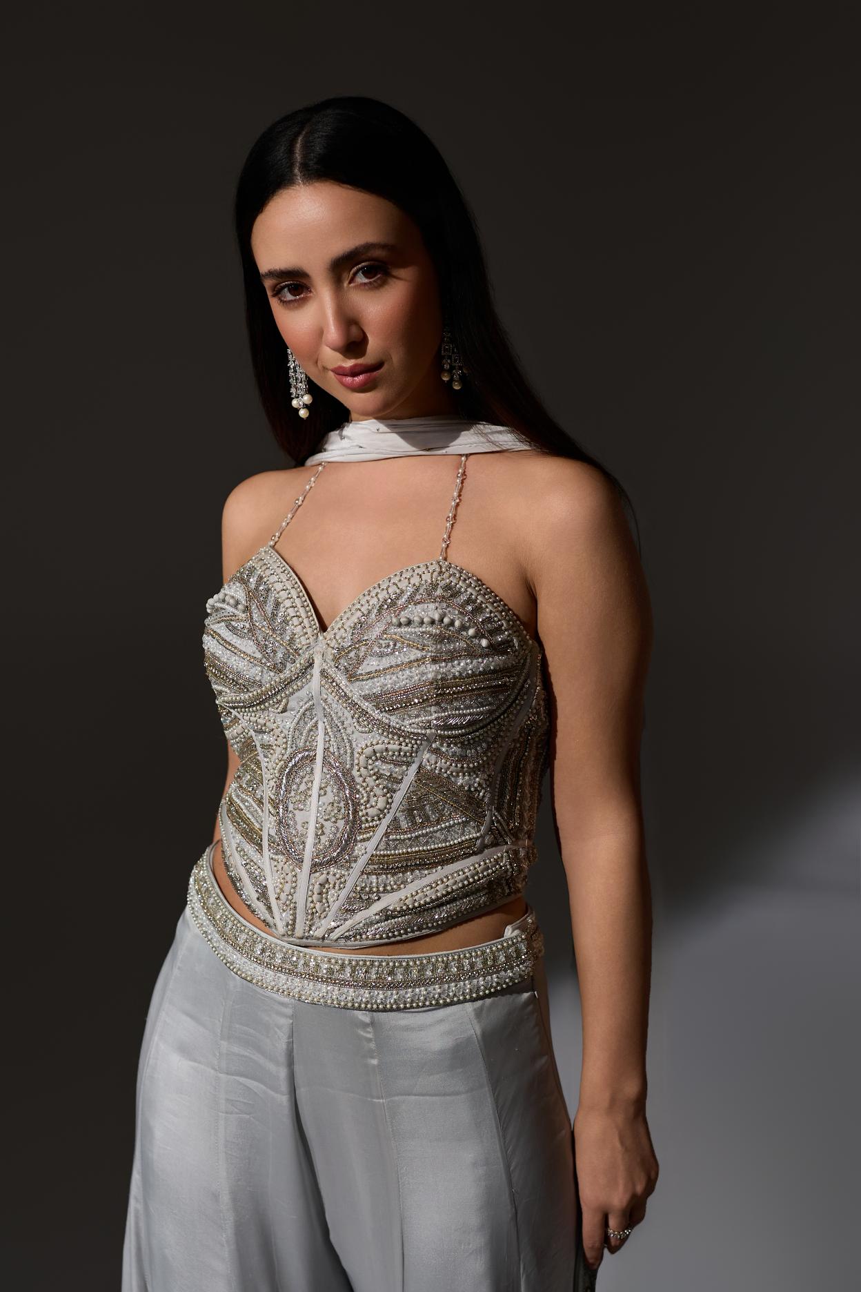Agnes Corset Sharara set