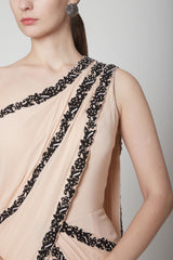 Light Pink Garaara Drape Saree