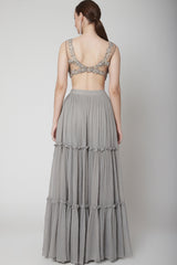 Grey Top and Skirt