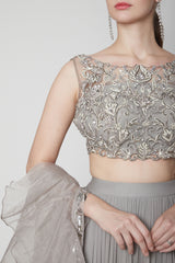 Grey Top and Skirt