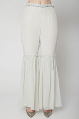 Light Blue Embroidered Cape Set