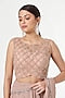 Mauve Embellished Ruffle Saree Set
