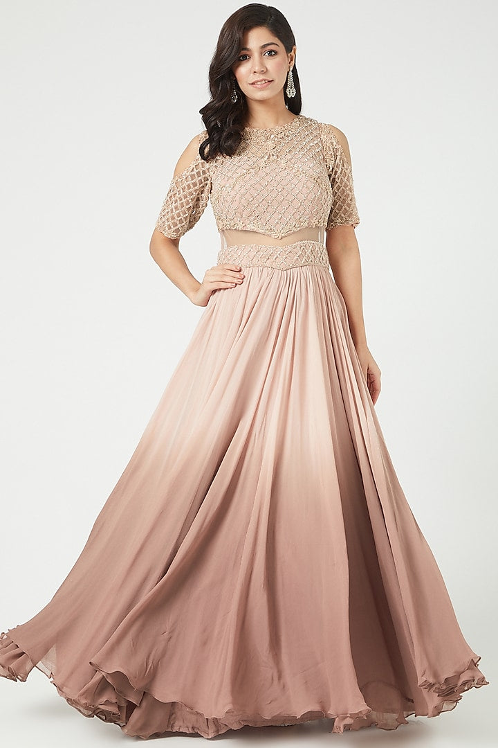 Light Wine Ombre Skirt Set