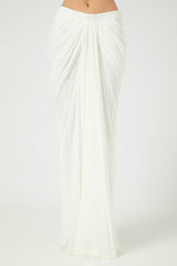 White Georgette Saree Set