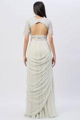 Silver Embroidered Lehenga Set